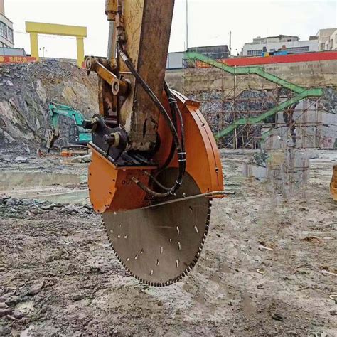 mini excavator rock saw|rock saw attachment for excavator.